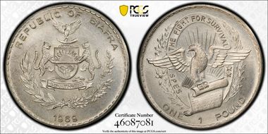 1969 £1 KM-6 Ag MS66