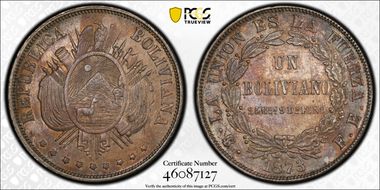 1873-PTS FE Boliv KM-160.1  Ag MS62