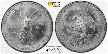 1992-Mo Onza Libertad Ag MS68