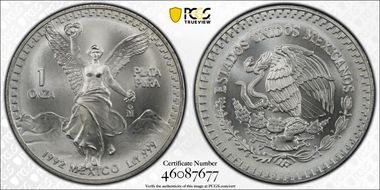 1992-Mo Onza Libertad Ag MS69