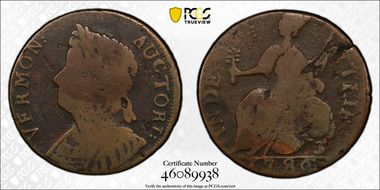 1786 VT 1/2P Bust Left VG8BN