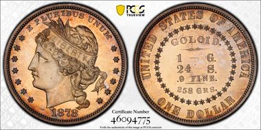 1878 $1 J-1557 PR65CAM