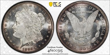 1892-CC $1 MS62+ 