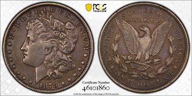 1878 7TF $1 Reverse of 1879 VF30