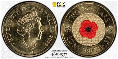 2022-C $2 Remembrance Day Colorized MS67