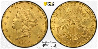 1907-D $20 MS62