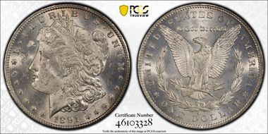 1891-CC $1 MS62