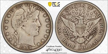 1909-O 50C VF30