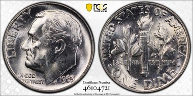 1963 10C DDR FS-805 MS63