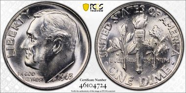 1963 10C DDR FS-805 MS63