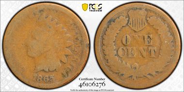 1865 1C Plain 5 AG3BN