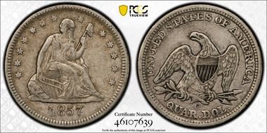 1857-O 25C VF35