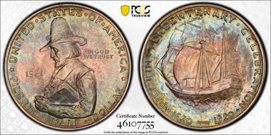 1921 50C Pilgrim MS66