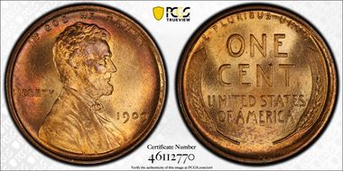 1909 1C Lincoln MS65RB