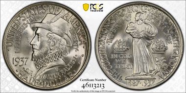 1937 50C Roanoke MS65