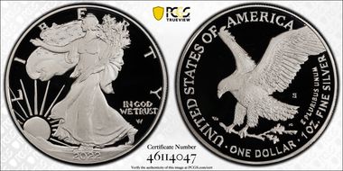 2022-S $1 Silver Eagle PR70DCAM