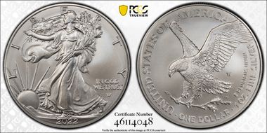 2022-W $1 Burnished Silver Eagle SP70