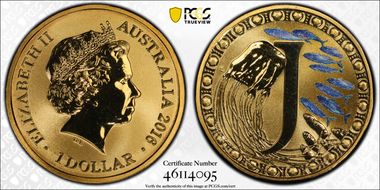 2016 $1 J - (Box) Jellyfish Al-Br MS69