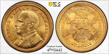 1903 G$1 LA Purchase, McKinley MS66+