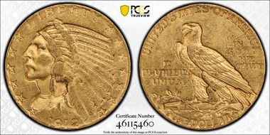 1912-S $5 MS61
