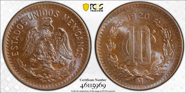 1920-Mo 10C MS64BN