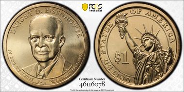 2015-P $1 Dwight D. Eisenhower Position B MS66