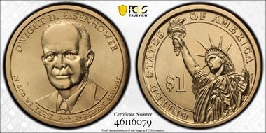 2015-P $1 Dwight D. Eisenhower Position A MS65