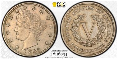 1883 5C No CENTS XF45