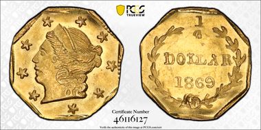 1869 25C BG-712 MS64