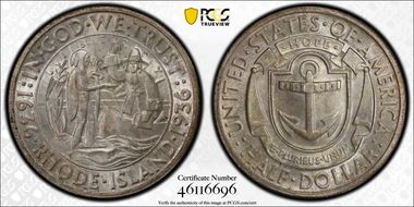 1936 50C Rhode Island MS66