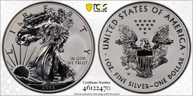 2013-W $1 Reverse Proof West Point Mint Set PR69