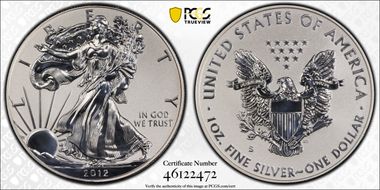2012-S $1 Silver Eagle Rev PR  75th Anniversary SF Mint Set PR69