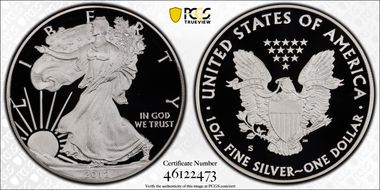 2012-S $1 Silver Eagle  75th Anniversary SF Mint Set PR70DCAM