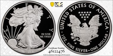 2013-W $1 Silver Eagle PR70DCAM