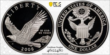2008-P $1 Bald Eagle PR70DCAM