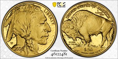2006-W $50 American Buffalo .9999 Fine Gold PR70DCAM