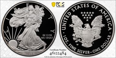 2015-W $1 Silver Eagle PR69DCAM