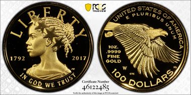 2017-W $100 American Liberty High Relief PR70DCAM