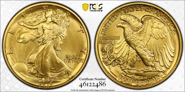 2016-W 50C 100th Anniversary Gold SP69