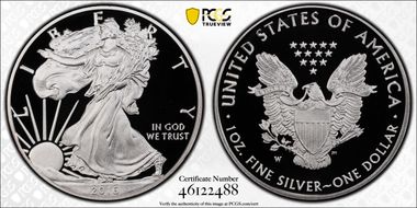 2016-W $1 Silver Eagle 30th Anniversary Lettered Edge PR70DCAM
