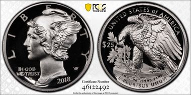 2018-W $25 Palladium PR70DCAM
