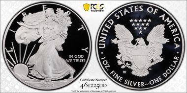 2020-W  $1 Silver Eagle PR70DCAM