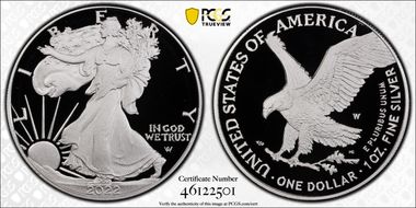 2022-W  $1 Silver Eagle PR70DCAM