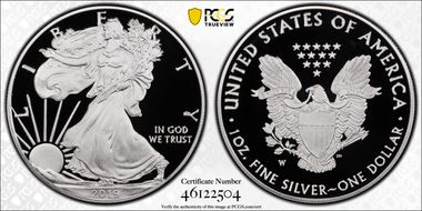 2019-W $1 Silver Eagle PR70DCAM