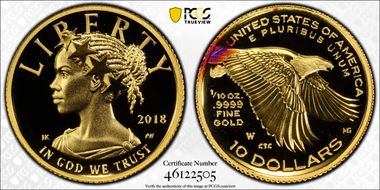 2018-W $10 American Liberty High Relief PR70DCAM