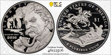 2016-P $1 Mark Twain PR69DCAM