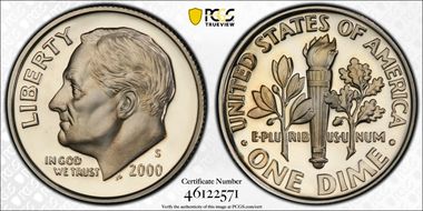 2000-S 10C Silver PR69DCAM