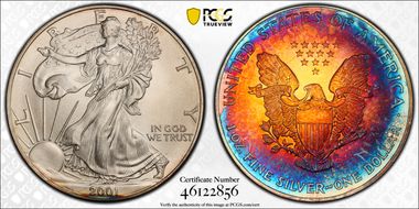 2001 $1 Silver Eagle MS67