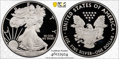2014-W $1 Silver Eagle PR70DCAM