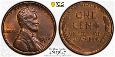 1942-S/S 1C RPM FS-512 AU58BN